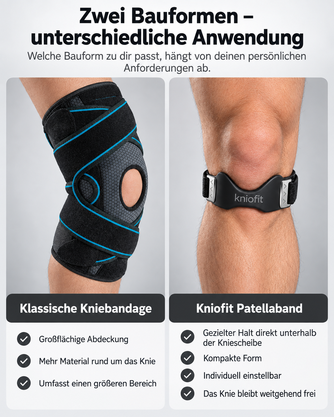 Patellagurt für das Knie - Kniofit